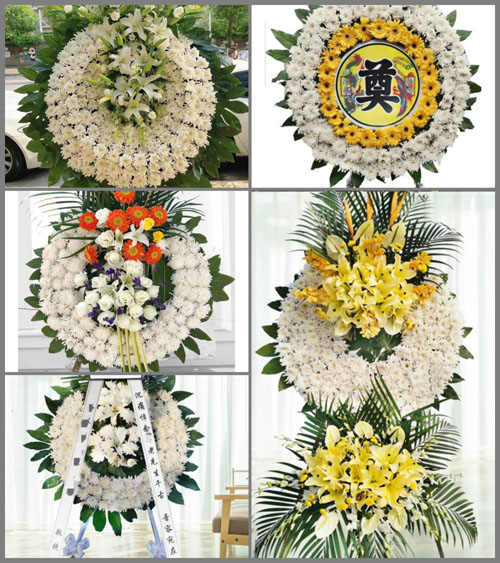 山东济宁梁山县梁山街道高垓村花圈速递